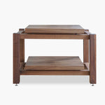 An essential audio equipment rack from Kunsst. This real wood audio rack provides ample space and support for your hi-end amplifier, CD player, and turntable setup. Made of solid walnut 