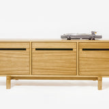 Turntable & vinyl record storage cabinet