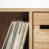 Turntable & vinyl record storage cabinet
