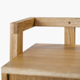 Compact oak stand for vinyl records & turntable