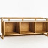Spacious oak cabinet for vinyl record collection