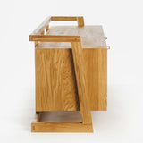 Spacious oak cabinet for vinyl record collection