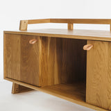Spacious oak cabinet for vinyl record collection