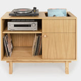 Vinyl Record Storage Cabinet for Turntable & LP Collection